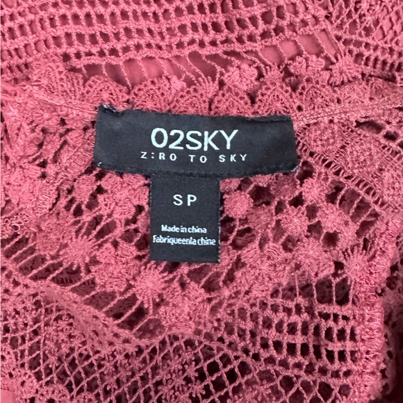 O2Sky Lace Mini Dress in Deep Burgandy • small • 1746 - Picture 8 of 10